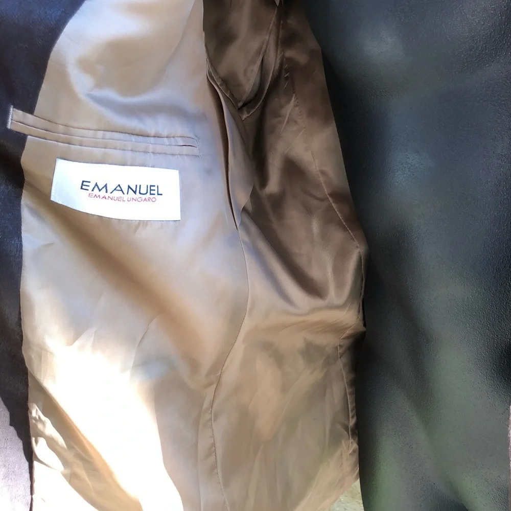 Emanuel Ungaro Brown Semi shiny Jacket 46R
